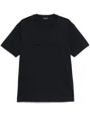 Giorgio Armani Official Store Pure Cotton Interlock T-shirt With Embroidered Logo In Black