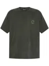 Giorgio Armani Logo-embroidered T-shirt In Green