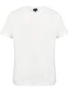 Giorgio Armani Pure Cotton Interlock Signature Logo T-shirt In White