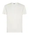 Giorgio Armani Pure Cotton Interlock Signature Logo T-shirt Clothing In White