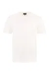 Giorgio Armani Men Stretch Viscose Jersey Crew Neck T-shirt In White