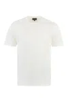 Giorgio Armani Pure Cotton Interlock Signature Logo T-shirt In White