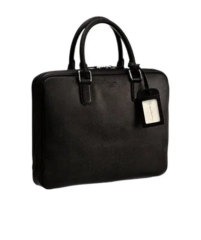 Giorgio Armani Logo Handbag In Black