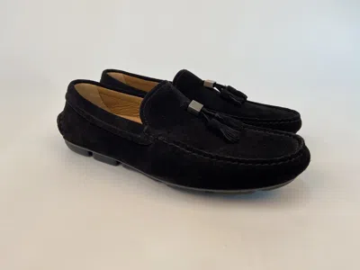 Giorgio Armani Logo Leisure Business Shoes In Black