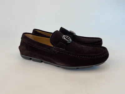 Giorgio Armani Logo Leisure Business Shoes In Black