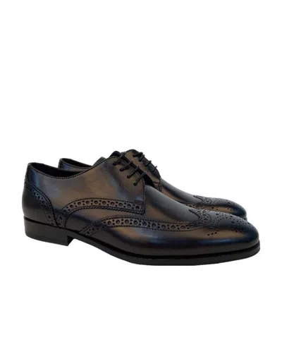 Giorgio Armani Logo Leisure Business Shoes In Black