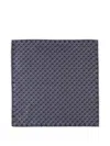Giorgio Armani Logo-pattern Pocket Square In Gray