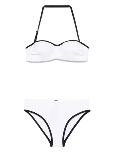 Giorgio Armani Logo-print Bikini In White