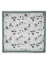 Giorgio Armani Logo-print Silk Foulard Scarf In Grey