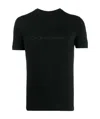 Giorgio Armani Crew-neck Printed Short Sleeve T-shirt In Black