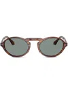 Giorgio Armani Ar8219u Striped Brown Sunglasses In Brown