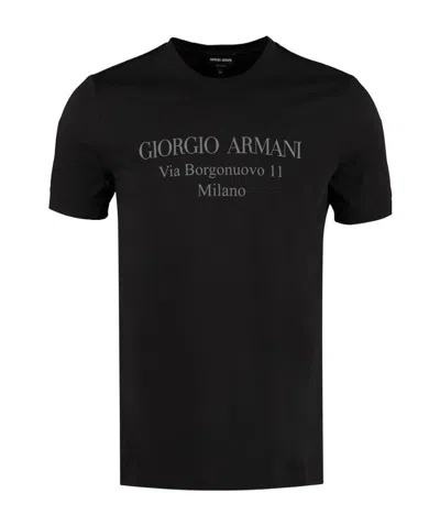 GIORGIO ARMANI GIORGIO ARMANI LOGO PRINT CREWNECK T-SHIRT