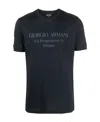 Giorgio Armani Borgonuovo 11 Cotton Jersey T-shirt In Black