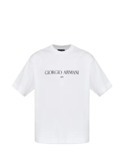Giorgio Armani Logo-print T-shirt In White