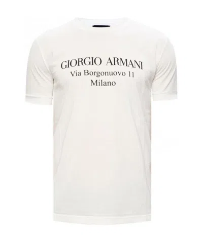 GIORGIO ARMANI GIORGIO ARMANI LOGO PRINT CREWNECK T-SHIRT