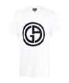 Giorgio Armani Logo Print T-shirt In White