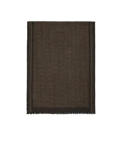 Giorgio Armani Logo Scarf In Black