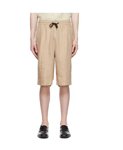 Giorgio Armani Logo Shorts In Nude