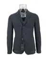 Giorgio Armani Logo Suit Jacket In Black