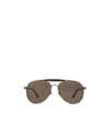 Giorgio Armani Logo Sunglasses In Brown