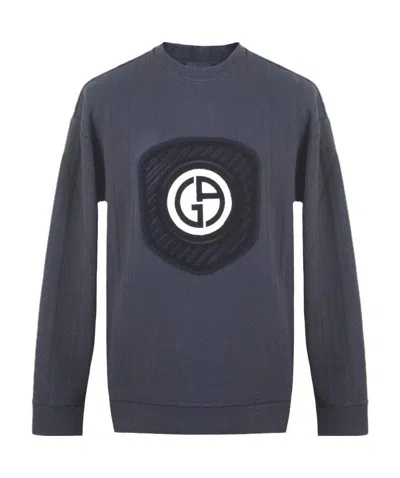 Giorgio Armani Logo Sweater In Black