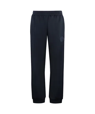 Giorgio Armani Logo Sweatpants In Black