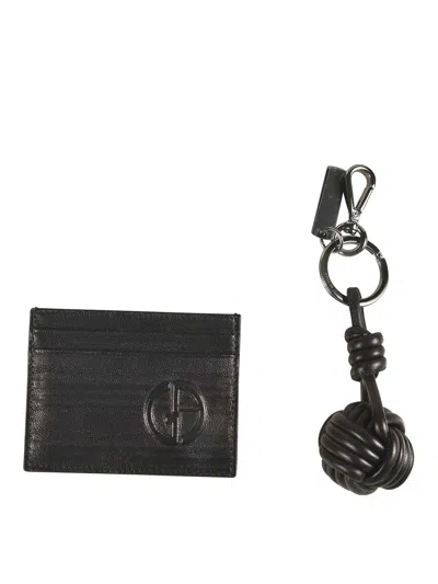 Giorgio Armani Logo Wallet In Black