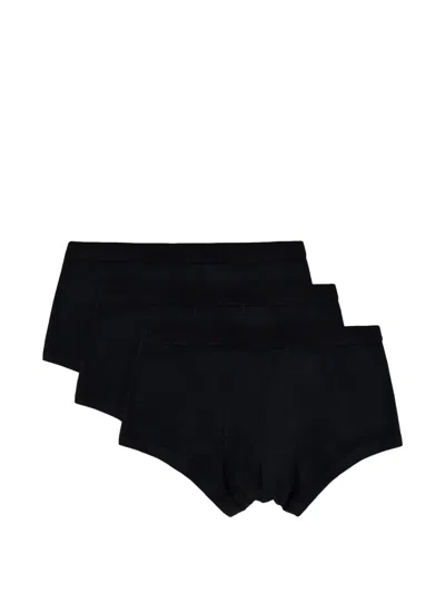 Giorgio Armani Logo-band Boxers (set Of Three) In Black