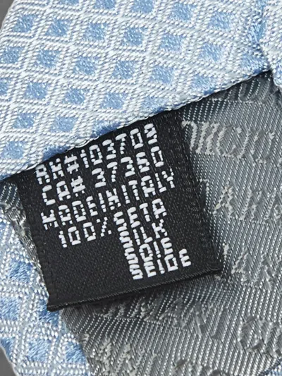 Pre-owned Giorgio Armani Logo-patterned Tie In Blue