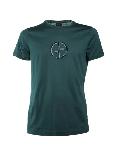Pre-owned Giorgio Armani Logo-print T-shirt In Green