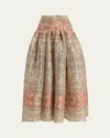 Giorgio Armani Abstract-pattern Maxi Skirt In Solid Light/pastel B