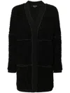 Giorgio Armani Wool Blend Cardigan In Black