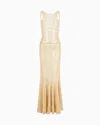 Giorgio Armani Long Dress In A Lurex Knit With Sequins