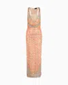 Giorgio Armani Long Dress In Embroidered Silk