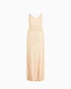 Giorgio Armani Long Dress In Viscose Jersey With Rhinestones