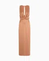 Giorgio Armani Long Dress In Washed Silk And Viscose