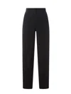 Giorgio Armani Low-rise Wide-leg Trousers In Black