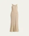 Giorgio Armani Long Metallic Backless Gown