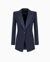 Giorgio Armani Long Single-breasted Silk Jacket