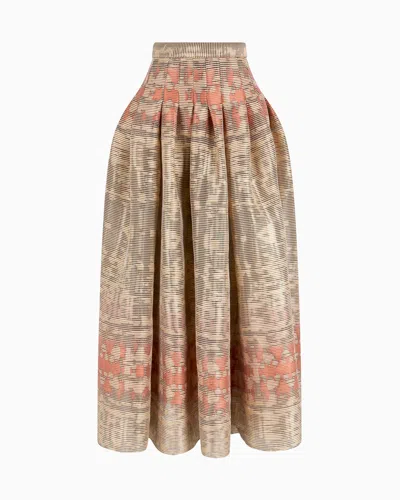GIORGIO ARMANI LONG SKIRT IN A SILK BLEND JACQUARD CANNETÉ