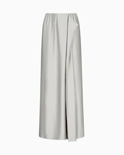 Giorgio Armani Long Skirt In Double Silk Satin