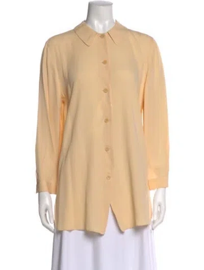Pre-owned Giorgio Armani Long Sleeve Blouse In Neutral