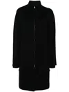 Giorgio Armani Long-sleeve Cardi-coat In Black