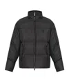 Giorgio Armani Logo-embroidered Quilted Jacket In Black