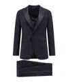 Giorgio Armani Single-breasted Wool Tuxedo Suit In Blue