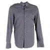 Giorgio Armani Long Sleeve Shirt In Grey Cotton In Multi