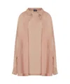 Giorgio Armani Silk Crepe Oversized Shirt In Nude