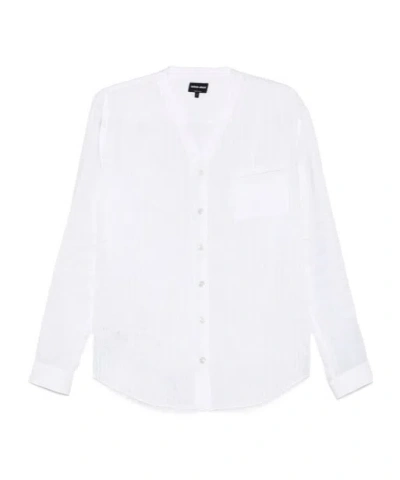 Giorgio Armani Long Sleeve Shirt In White