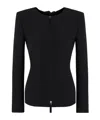 Giorgio Armani Bow-detail Zipped Jacket In Black
