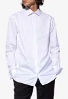 Giorgio Armani Long-sleeved Button-up Shirt In White